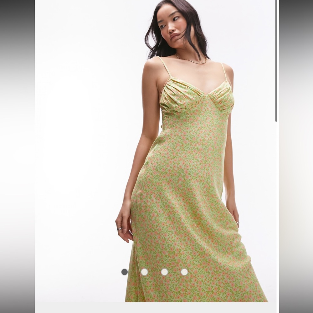 Top Shop MIDI Slip jacquard Floral Dress